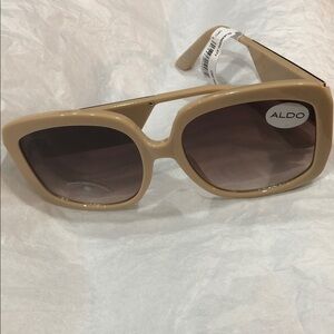 Aldo tan Eliandre-271 plastic frame logo fade lens sunglasses new